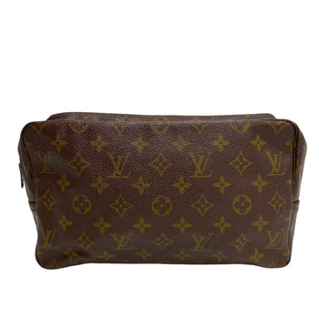 Louis Vuitton Pouch M47522 Leather Brown Travel Pouch Monogram Truth Cracking T Mens