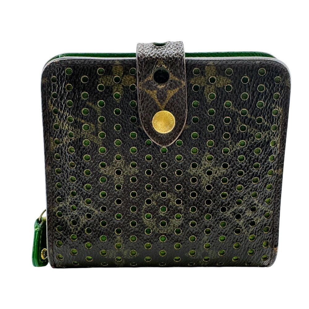 Louis Vuitton Bifold Wallet M95218 Monogram Brown Compact Wallet Perfo Mens