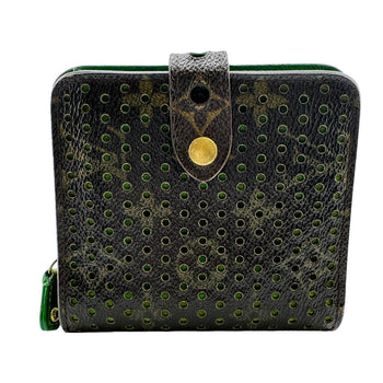 Louis Vuitton Bifold Wallet M95218 Monogram Brown Compact Wallet Perfo Mens