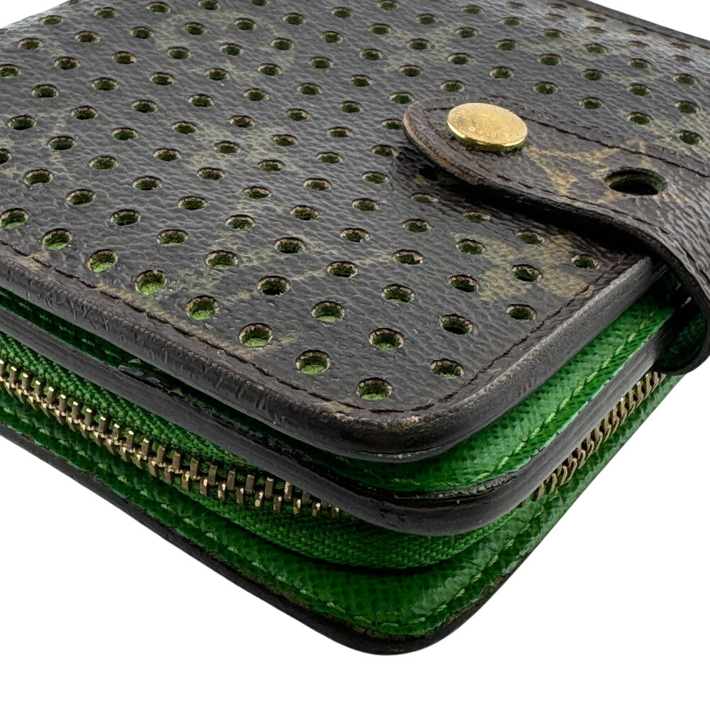 Louis Vuitton Bifold Wallet M95218 Monogram Brown Compact Wallet Perfo Mens