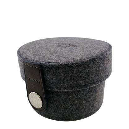 Hermes Pouch Felt Gray Accessory Case Sugar Box Women(Unisex)