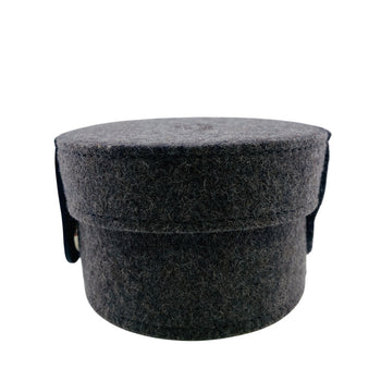 Hermes Pouch Felt Gray Accessory Case Sugar Box Women(Unisex)