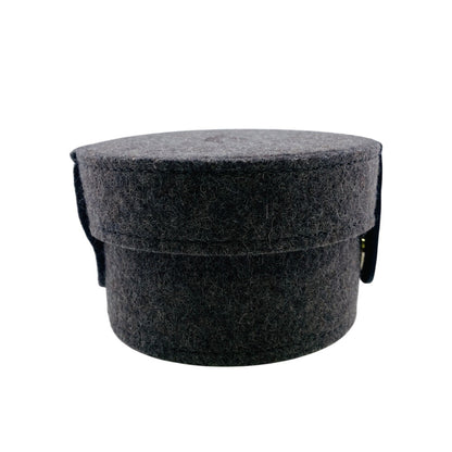 Hermes Pouch Felt Gray Accessory Case Sugar Box Women(Unisex)