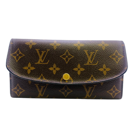 Louis Vuitton Long Wallet Purse M60697 Monogram Brown Monogram Portefeuille Emily Women