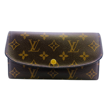 Louis Vuitton Long Wallet Purse M60697 Monogram Brown Monogram Portefeuille Emily Women