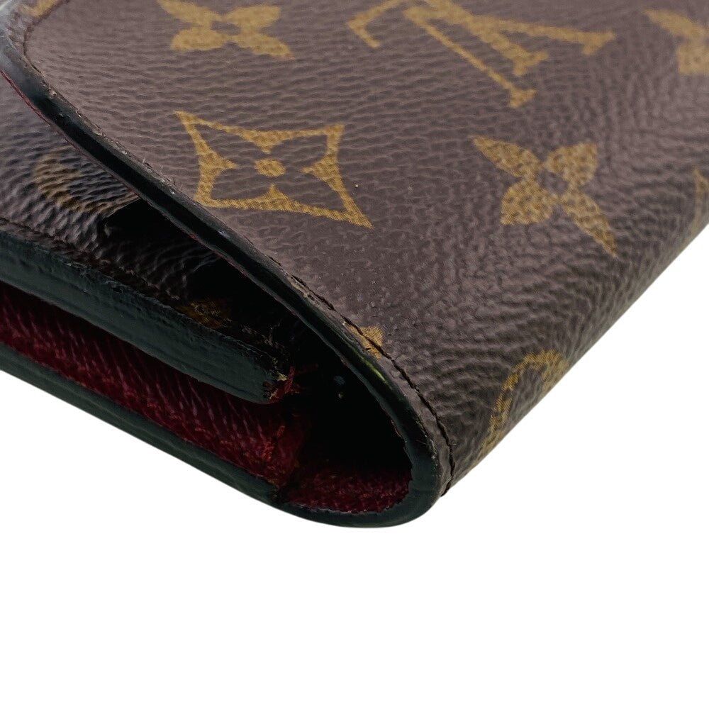 Louis Vuitton Long Wallet Purse M60697 Monogram Brown Monogram Portefeuille Emily Women