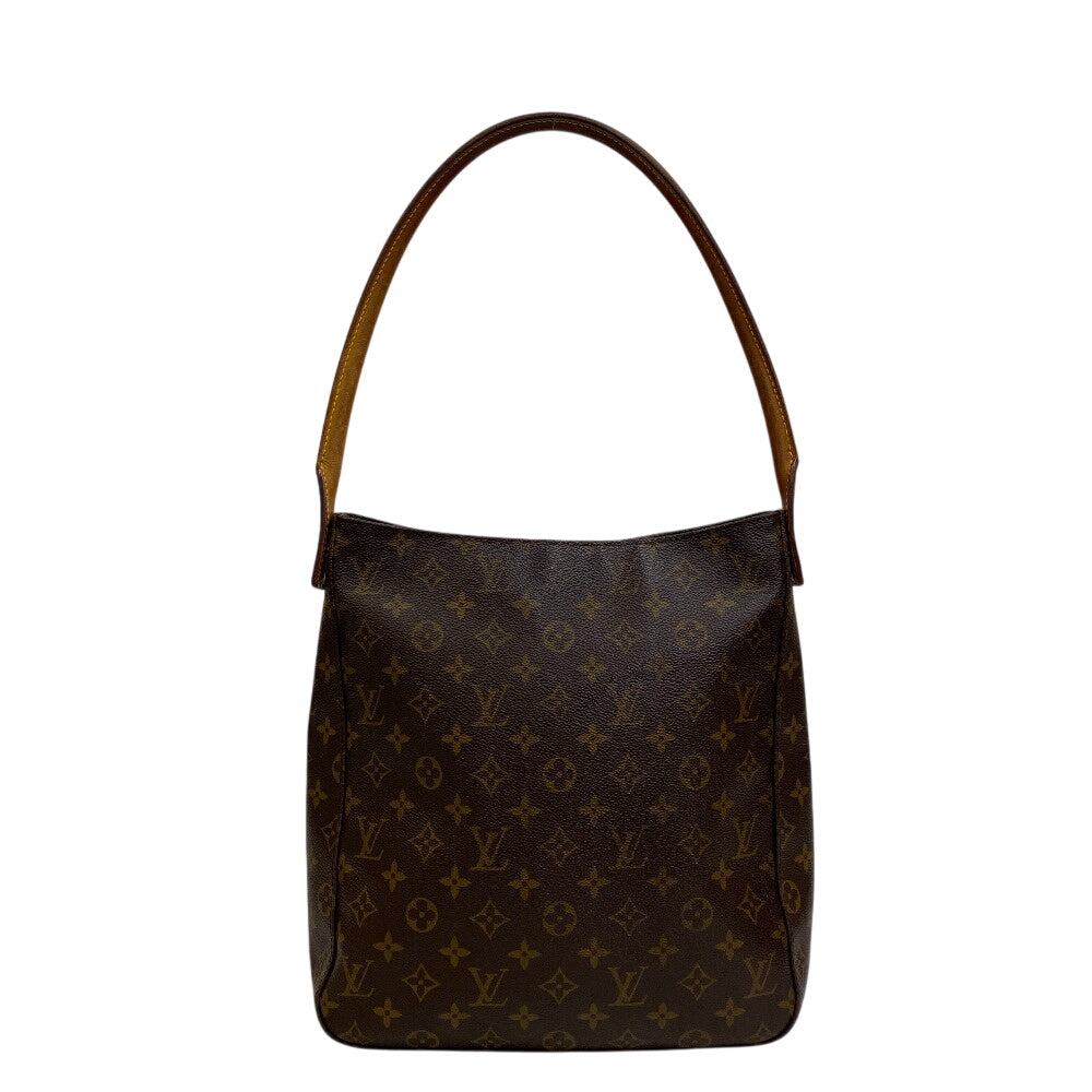 Louis Vuitton Shoulder Bag M51145 Leather Brown Monogram Loopinggm