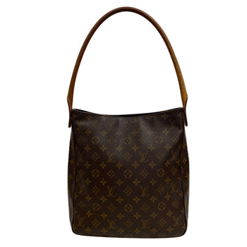 Louis Vuitton Shoulder Bag M51145 Leather Brown Monogram Loopinggm