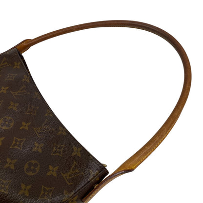 Louis Vuitton Shoulder Bag M51145 Leather Brown Monogram Loopinggm