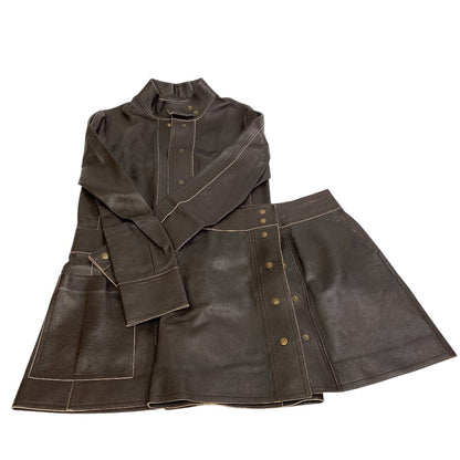 Louis Vuitton Setup Lambskin Brown Vintage Ready-To-Wear 34