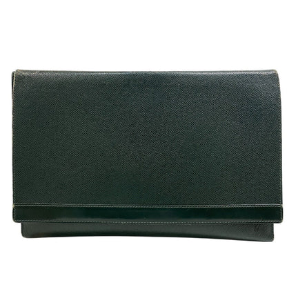 Louis Vuitton Clutch Bag M30204 Leather Green Business Bag Briefcase Business Bag Taiga Volga Mens