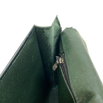 Louis Vuitton Clutch Bag M30204 Leather Green Business Bag Briefcase Business Bag Taiga Volga Mens