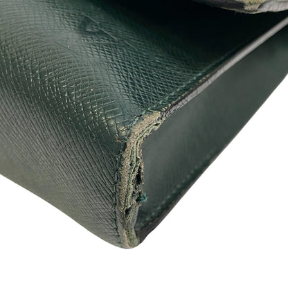Louis Vuitton Clutch Bag M30204 Leather Green Business Bag Briefcase Business Bag Taiga Volga Mens