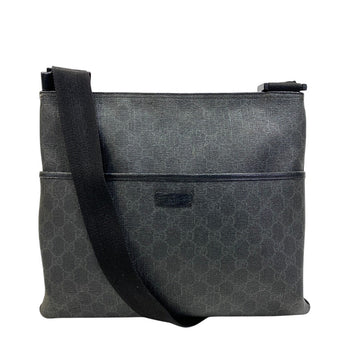 Gucci Shoulder Bag 162904 Gg Supreme Canvas Black Shoulder Bag Gg Mens