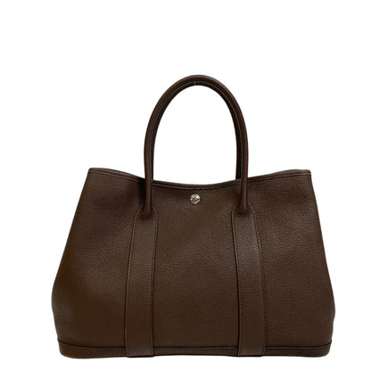 Hermes Tote Bag Leather, Negonda Brown Garden Party Mm Women