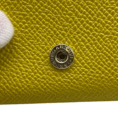 Bvlgari Tri-Fold Wallet 289768 Leather Yellow Bulgari Bulgari Compact Tri-Fold Wallet Women