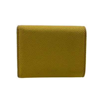 Bvlgari Tri-Fold Wallet 289768 Leather Yellow Bulgari Bulgari Compact Tri-Fold Wallet Women