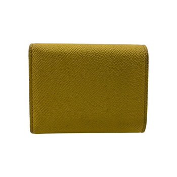 Bvlgari Tri-Fold Wallet 289768 Leather Yellow Bulgari Bulgari Compact Tri-Fold Wallet Women