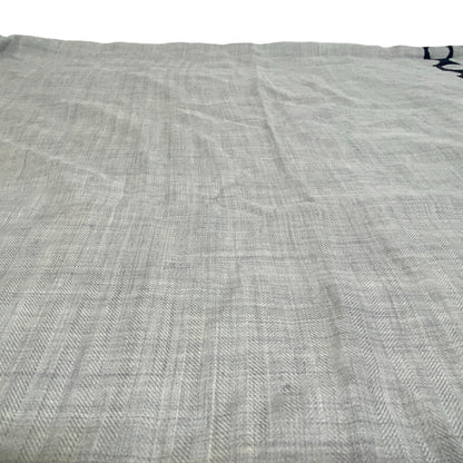 Hermes Scarf Cashmere Pashmina , Silk Gray Liste En Chaines Carre140 Women