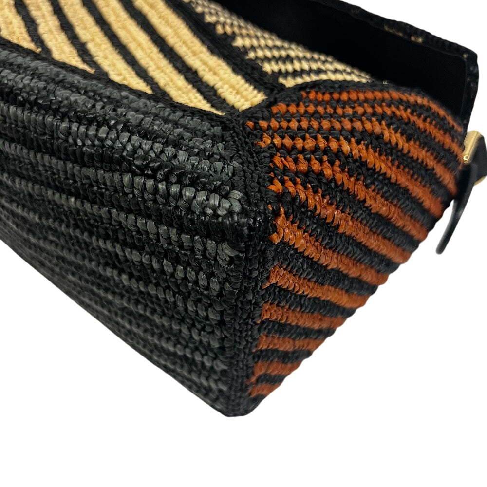 Loewe Handbag Raffia, Leather Multicolor Raffia Calfskin Puzzle Edge