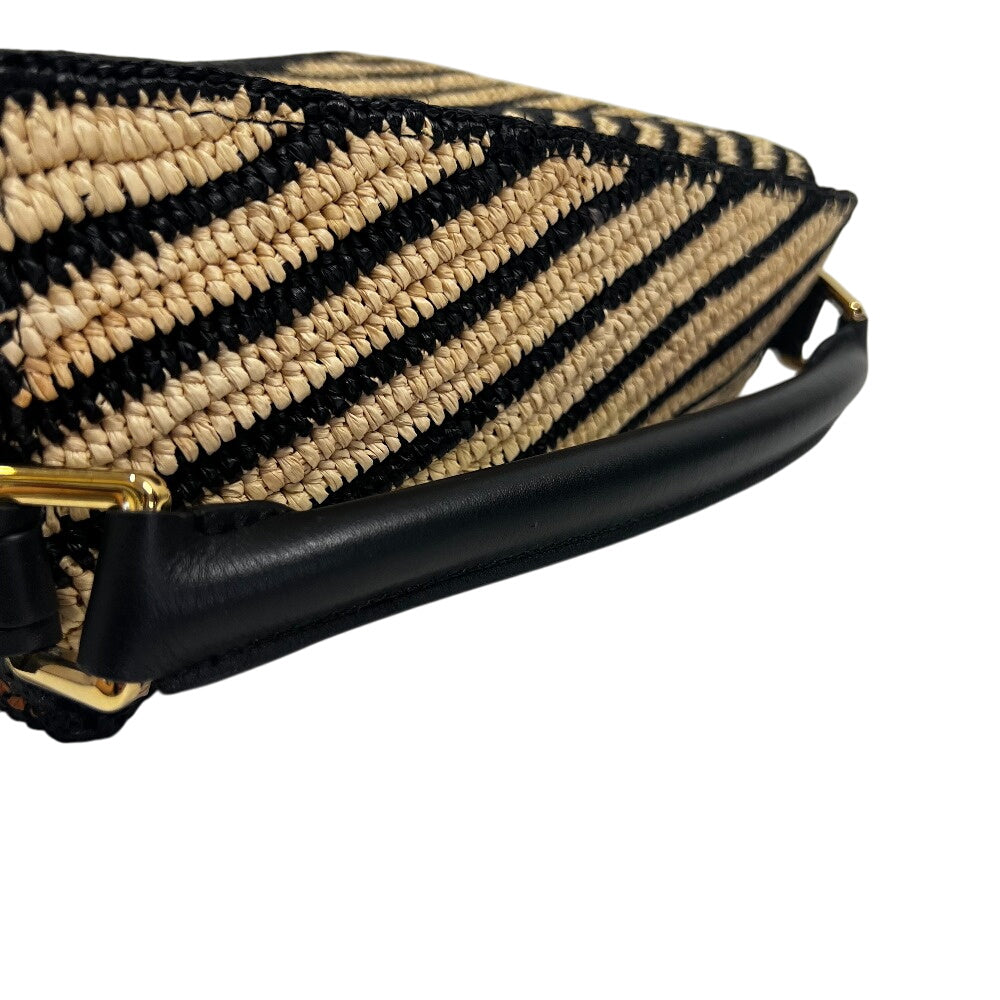 Loewe Handbag Raffia, Leather Multicolor Raffia Calfskin Puzzle Edge