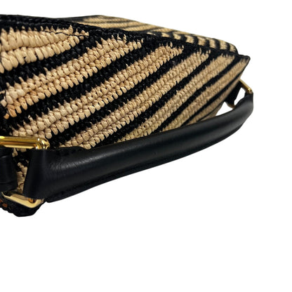 Loewe Handbag Raffia, Leather Multicolor Raffia Calfskin Puzzle Edge