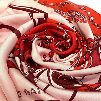 Hermes Scarf Silk Orange Coupe De Gala Carre90 Women