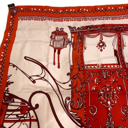 Hermes Scarf Silk Orange Coupe De Gala Carre90 Women