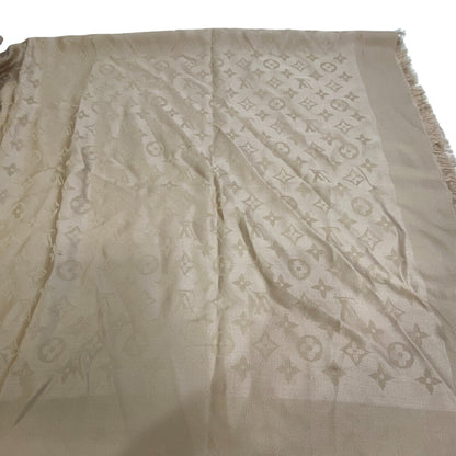 Louis Vuitton Stall Silk Beige Monogram Shine Women