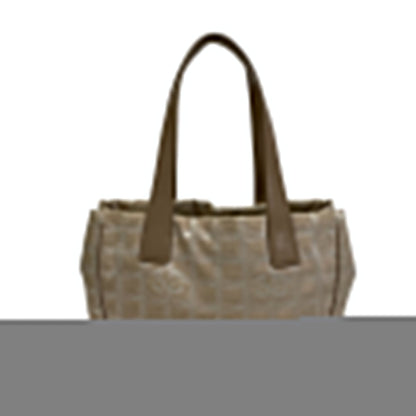Chanel Tote Bag Nylon, Leather Brown New Travel Line Women
