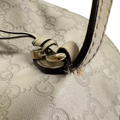 Gucci Handbag 323673 Canvas, Leather White Gg Pattern