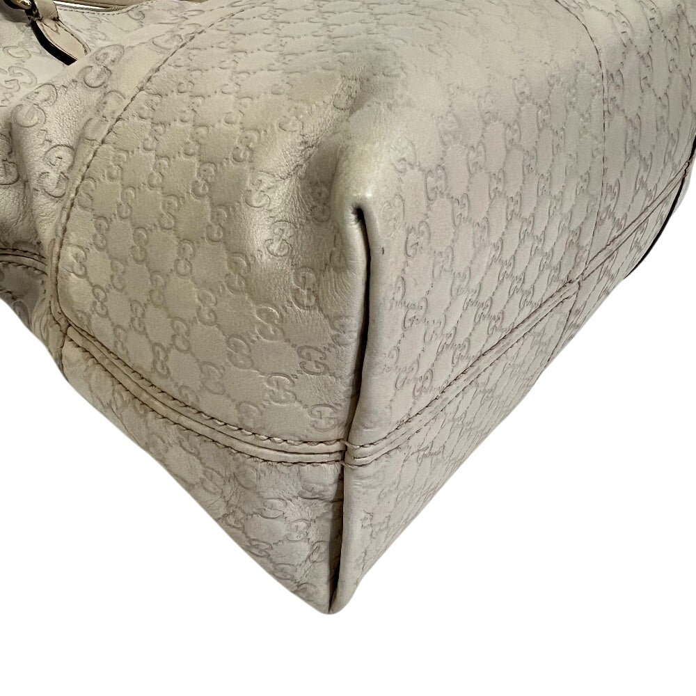 Gucci Handbag 323673 Canvas, Leather White Gg Pattern