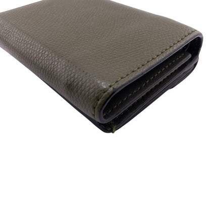Fendi Tri-Fold Wallet 8M0395 Leather Khaki Green Ehuise Fendi Women
