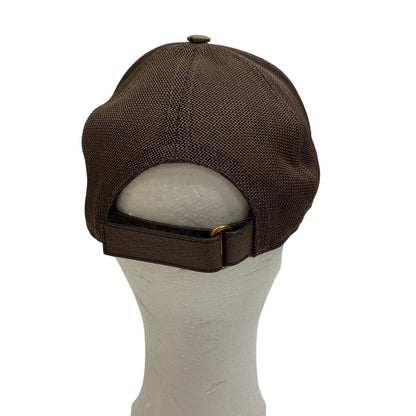 Gucci Cap 648843 Gg Supreme Canvas, Leather Brown Gg Pattern Baseball Cap M58