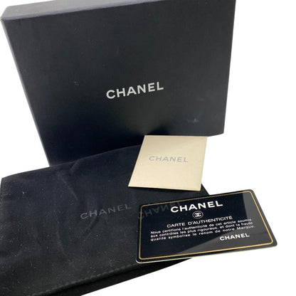 Chanel Tri-Fold Wallet A82723 Leather Black Compact Wallet 2.55 Matelasse Vstitch Chevron Women
