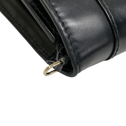 Bvlgari Long Wallet Purse Leather Black Serpenti Forever Women