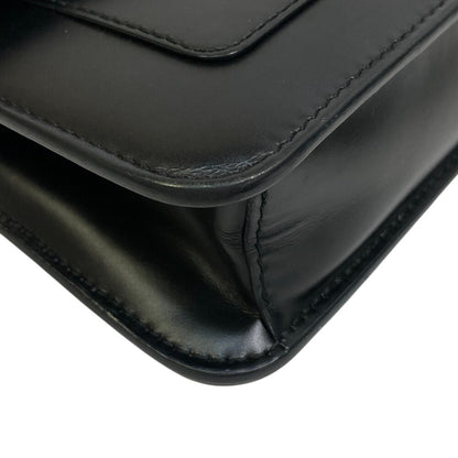 Bvlgari Long Wallet Purse Leather Black Serpenti Forever Women
