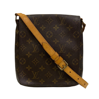 Louis Vuitton Shoulder Bag M51258 Leather Brown Short Strap Monogram Musette Salsa Women