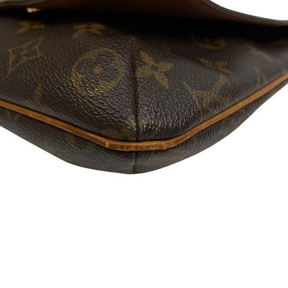 Louis Vuitton Shoulder Bag M51258 Leather Brown Short Strap Monogram Musette Salsa Women