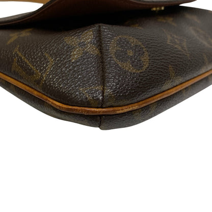 Louis Vuitton Shoulder Bag M51258 Leather Brown Short Strap Monogram Musette Salsa Women