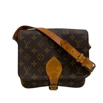 Louis Vuitton Shoulder Bag M51253 Leather Brown Monogram Cartouchieremm Women