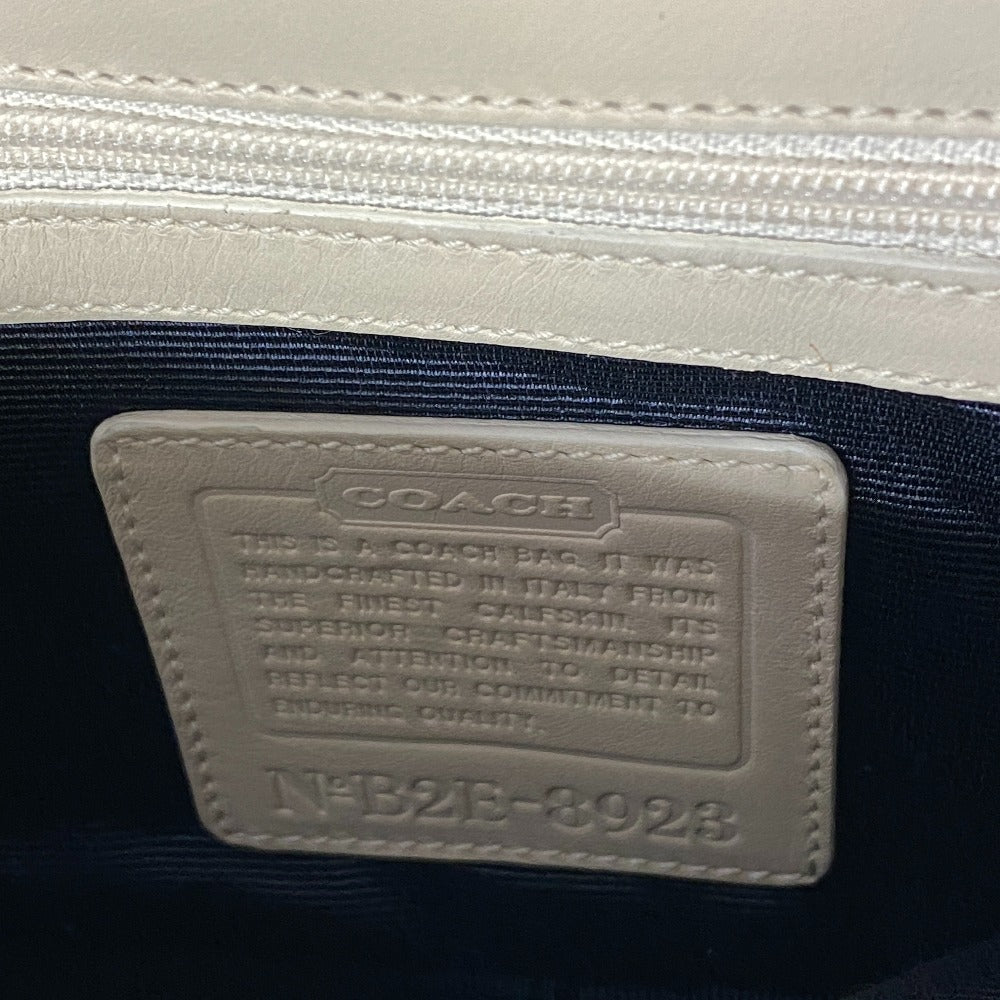 Coach Handbag Leather White Women