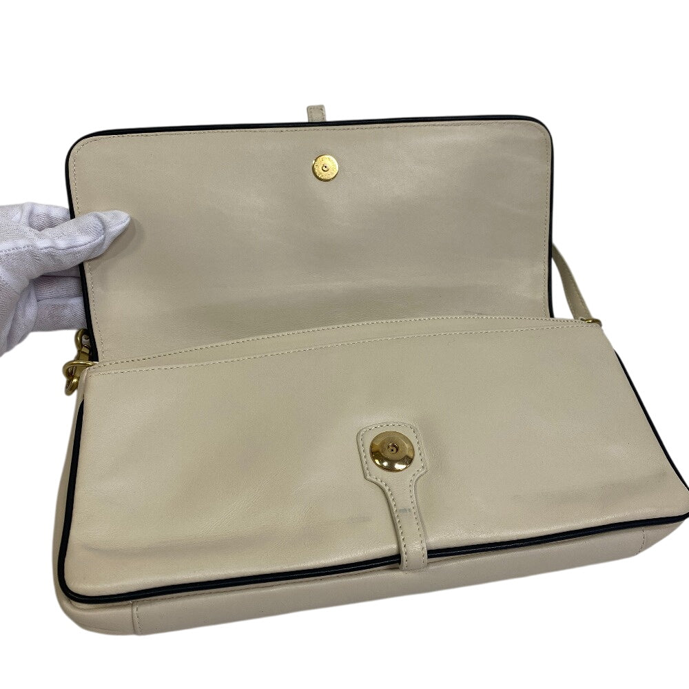 Coach Handbag Leather White Women