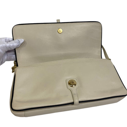 Coach Handbag Leather White Women