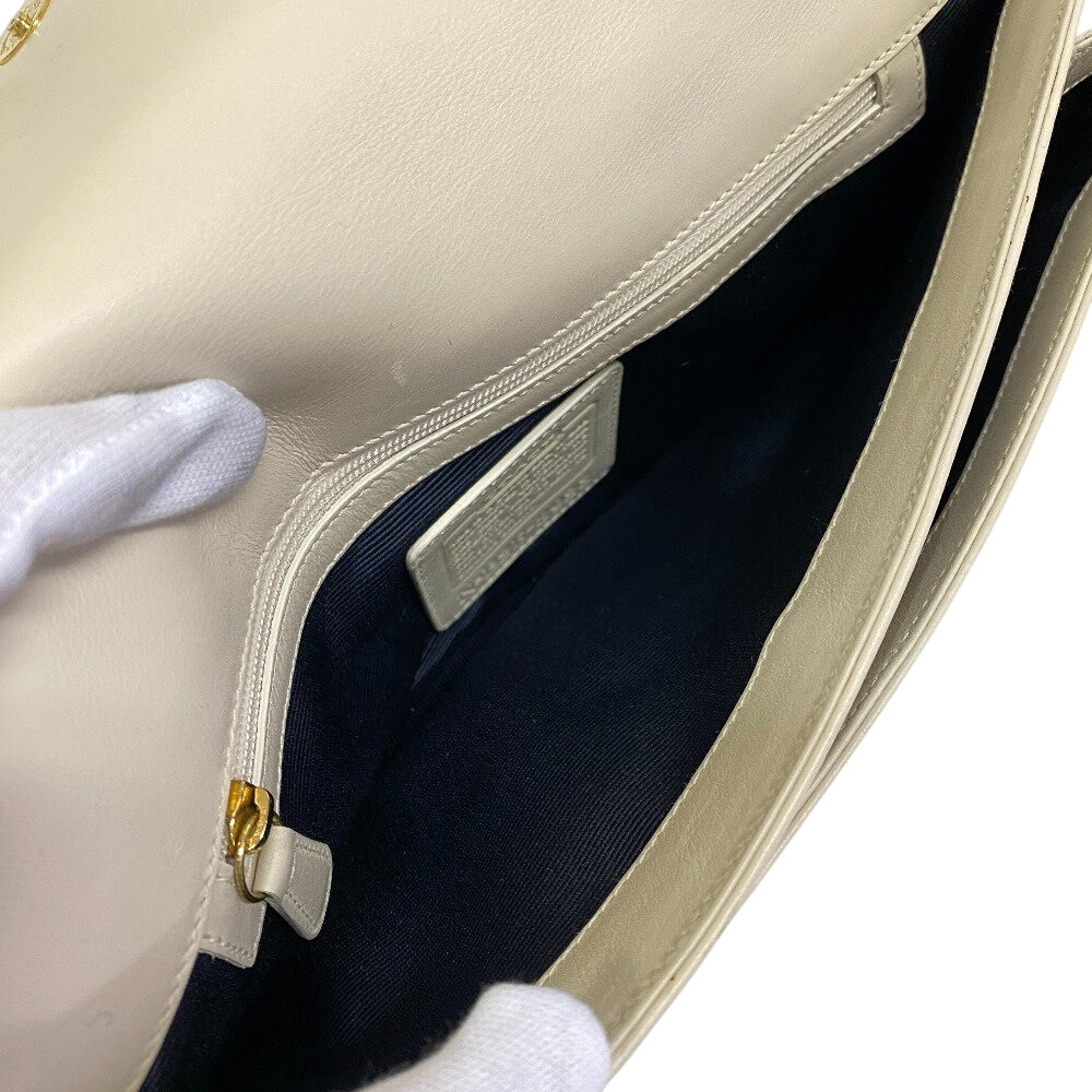 Coach Handbag Leather White Women