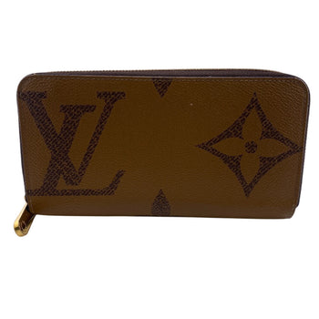Louis Vuitton Long Wallet Purse M69353 Leather Brown Giant Monogram Reverse Zippy Wallet