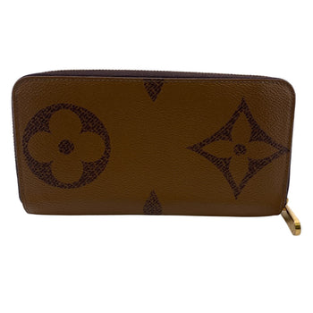 Louis Vuitton Long Wallet Purse M69353 Leather Brown Giant Monogram Reverse Zippy Wallet