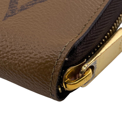 Louis Vuitton Long Wallet Purse M69353 Leather Brown Giant Monogram Reverse Zippy Wallet
