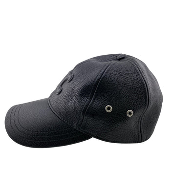 Celine Cap Leather Black Triomphe S