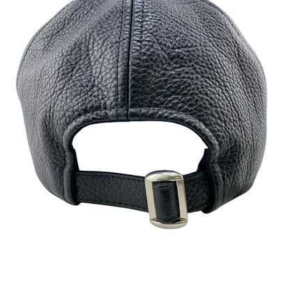 Celine Cap Leather Black Triomphe S